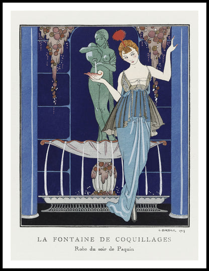 Plakat  La Fontaine, Barbier Vintage do Salonu