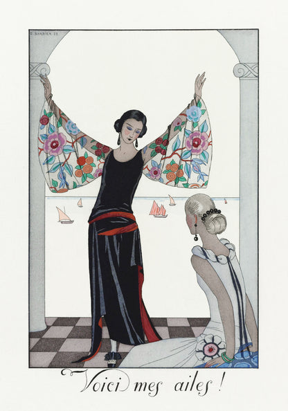 Plakat  Voici Mes Ailes!, Barbier Vintage do Salonu