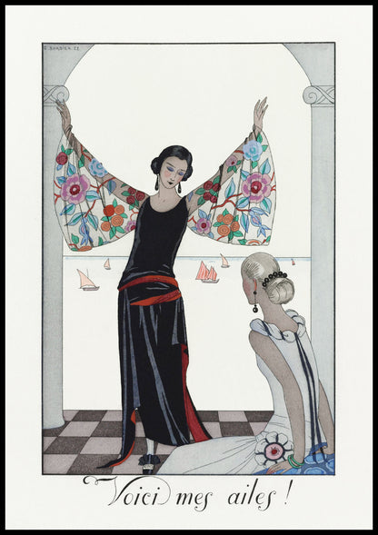 Plakat  Voici Mes Ailes!, Barbier Vintage do Salonu