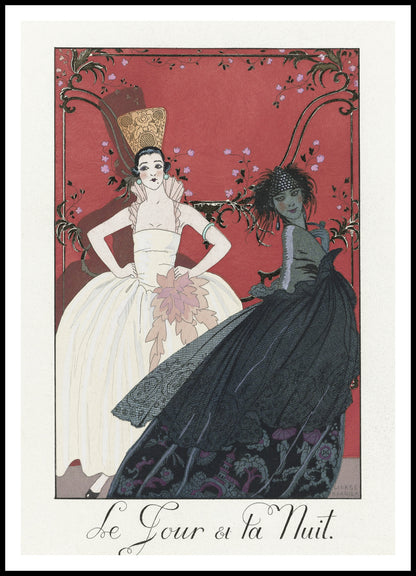 Plakat  Le Jour et la Nuit, Barbier Vintage do Salonu
