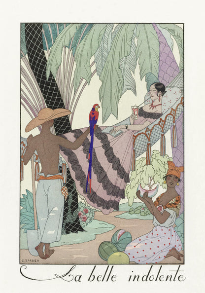 Plakat  La Belle Indolente, Barbier Vintage do Salonu