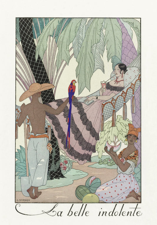 Plakat  La Belle Indolente, Barbier Vintage do Salonu
