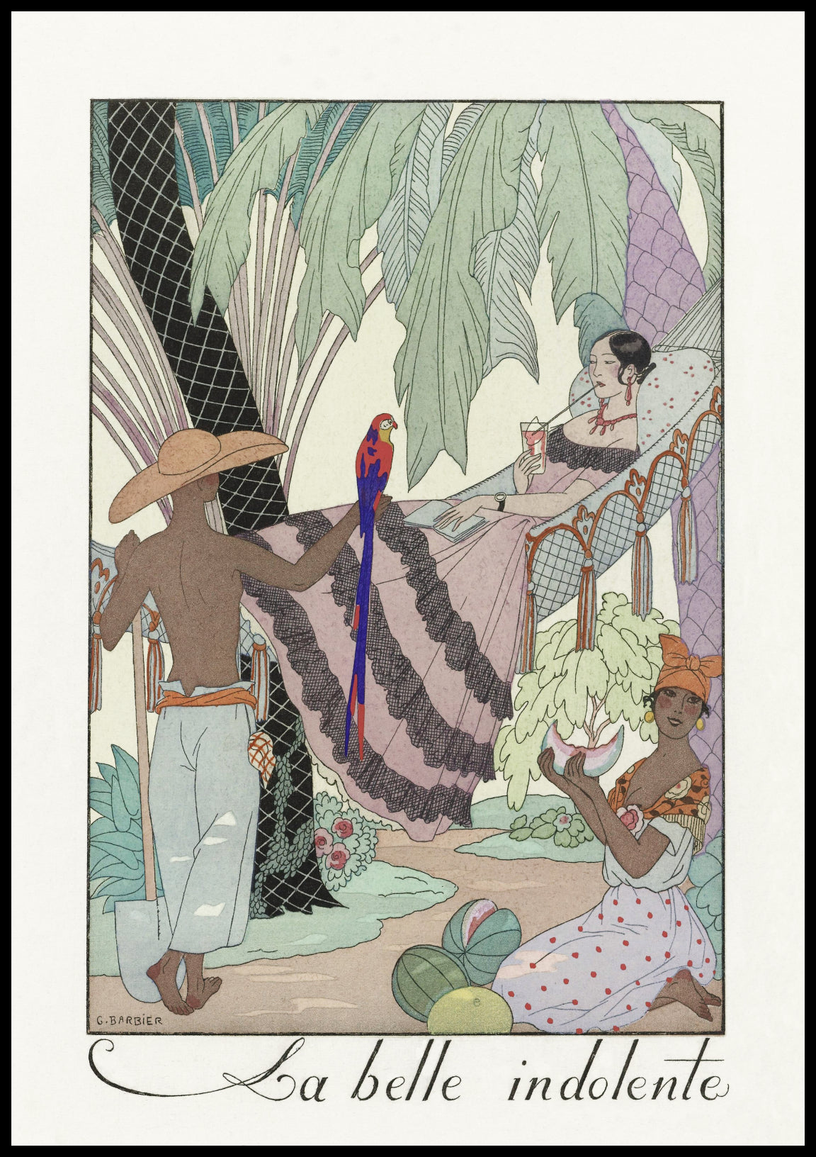Plakat  La Belle Indolente, Barbier Vintage do Salonu