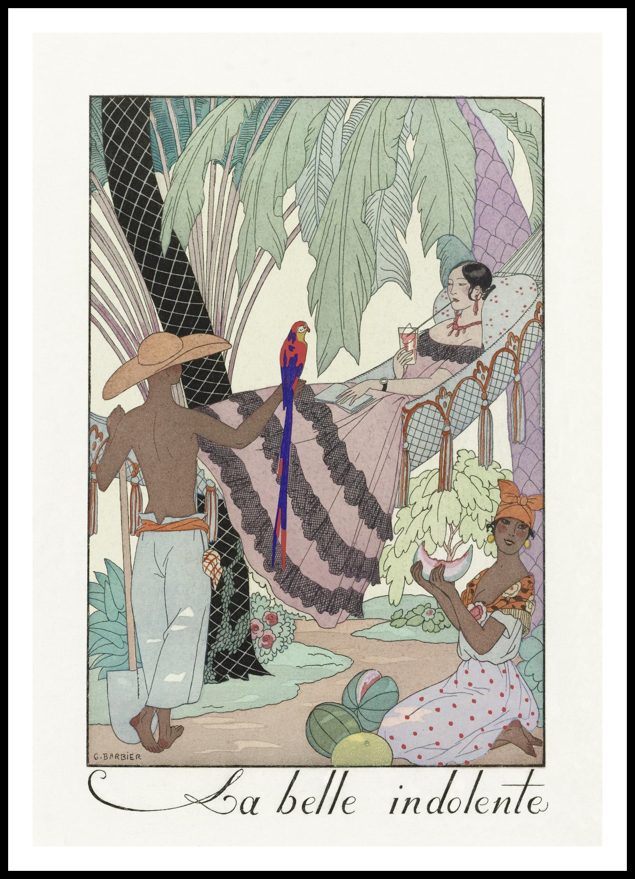 Plakat  La Belle Indolente, Barbier Vintage do Salonu