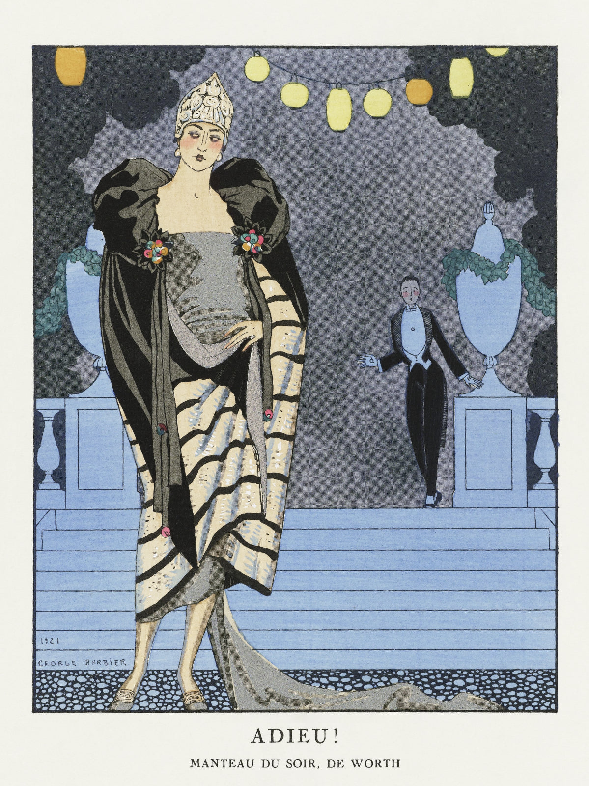 Plakat  Adieu!, Barbier Vintage do Salonu
