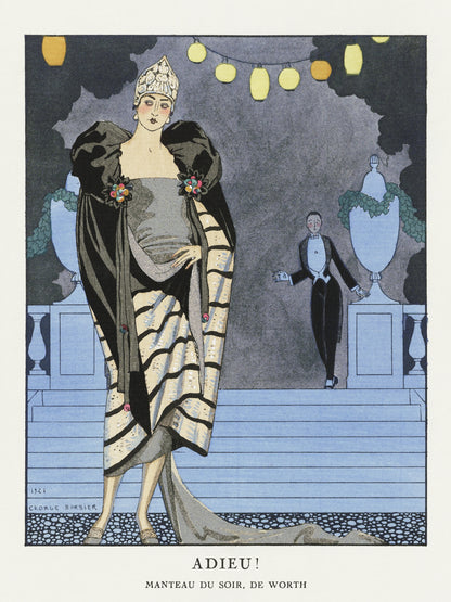 Plakat  Adieu!, Barbier Vintage do Salonu
