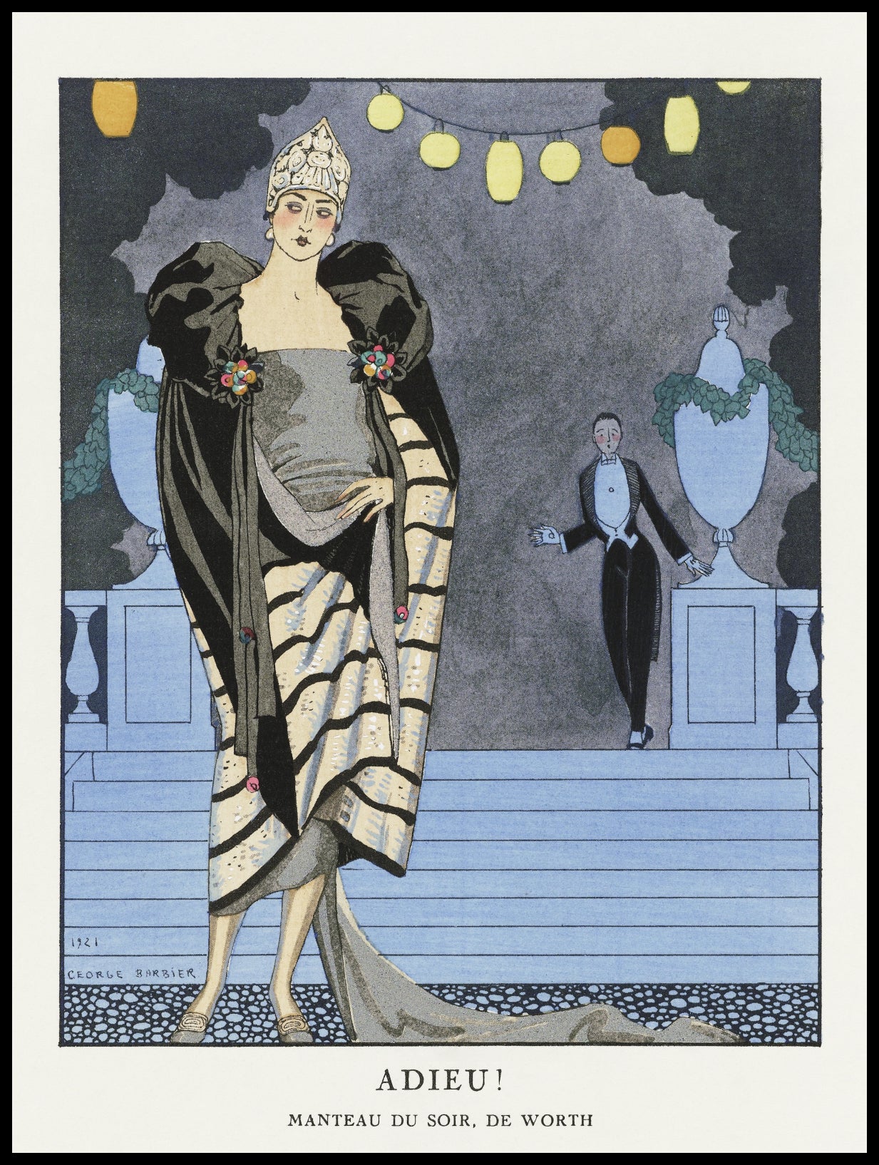 Plakat  Adieu!, Barbier Vintage do Salonu