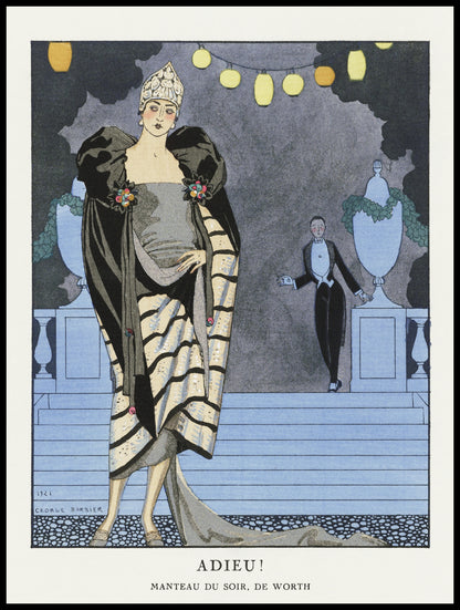 Plakat  Adieu!, Barbier Vintage do Salonu