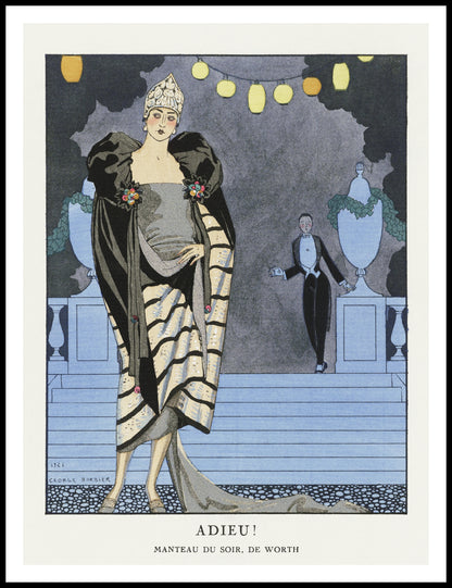 Plakat  Adieu!, Barbier Vintage do Salonu