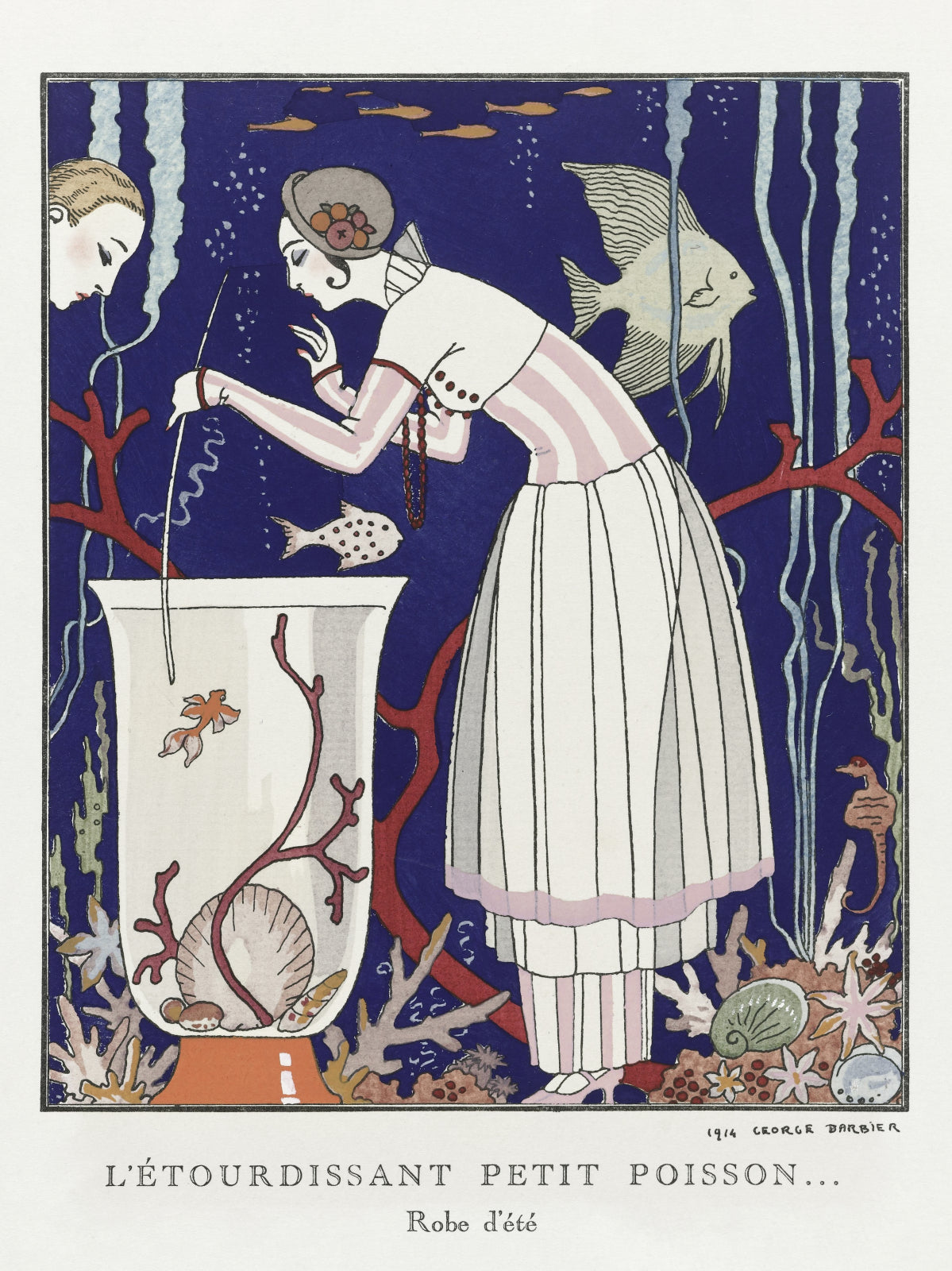 Plakat  L'étourdissant Petit Poisson, Barbier Vintage