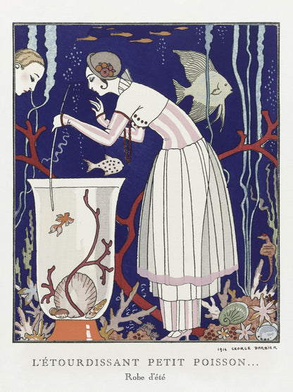 Plakat  L'étourdissant Petit Poisson, Barbier Vintage