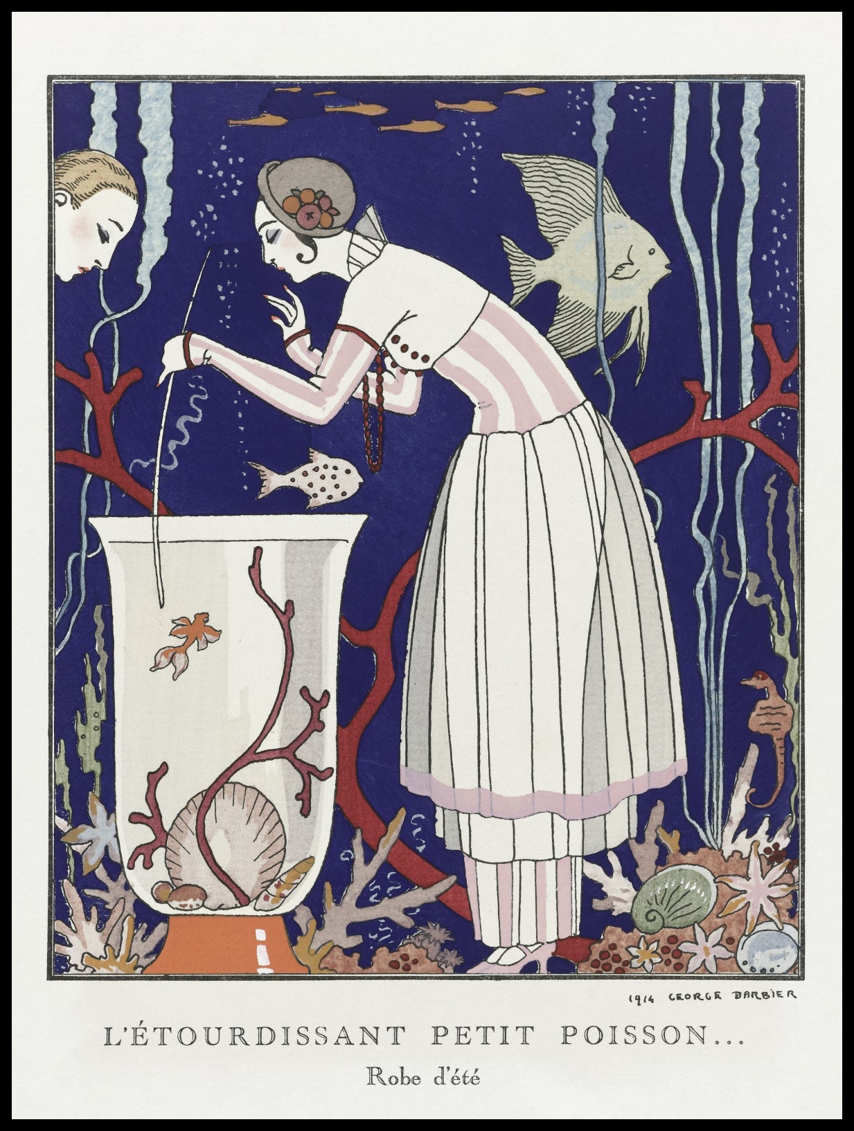 Plakat  L'étourdissant Petit Poisson, Barbier Vintage
