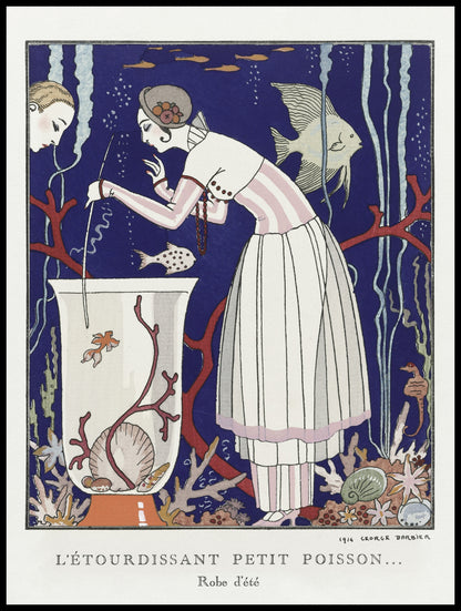 Plakat  L'étourdissant Petit Poisson, Barbier Vintage