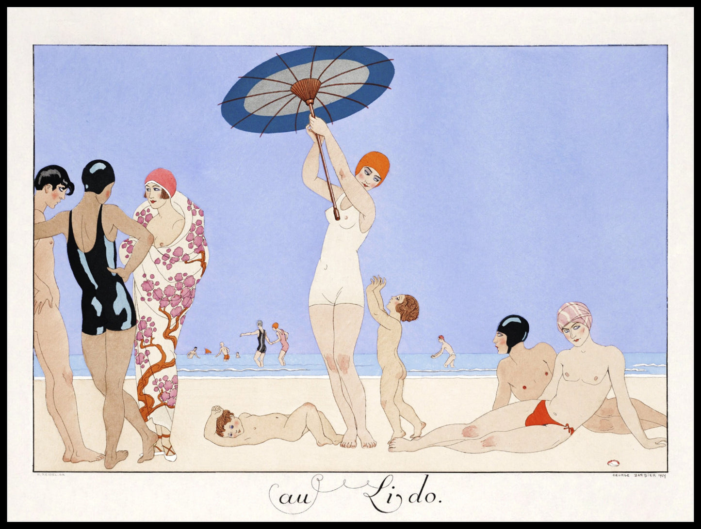 Plakat  Au Lido Plate no.14, Barbier Vintage do Salonu