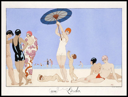 Plakat  Au Lido Plate no.14, Barbier Vintage do Salonu