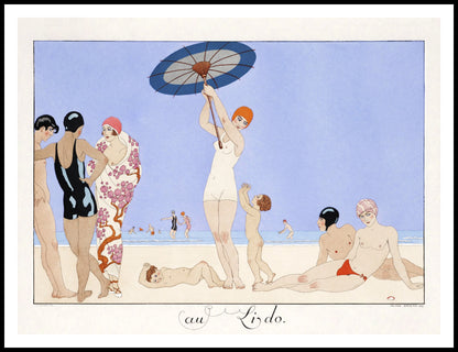 Plakat  Au Lido Plate no.14, Barbier Vintage do Salonu