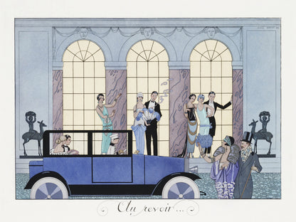 Plakat  Au Revoir, Barbier Vintage do Salonu