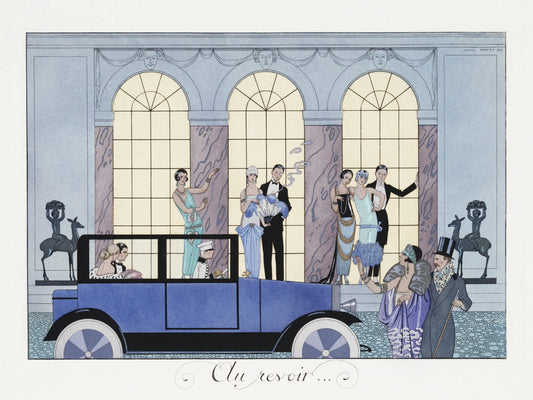 Plakat  Au Revoir, Barbier Vintage do Salonu
