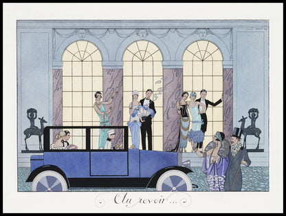 Plakat  Au Revoir, Barbier Vintage do Salonu