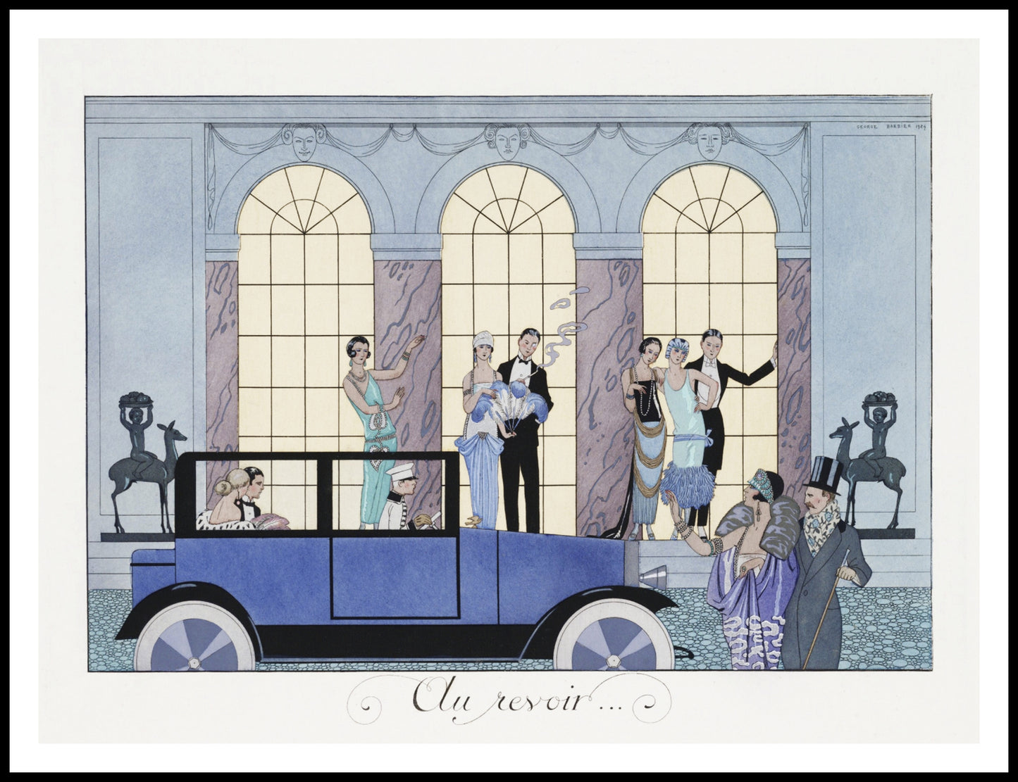 Plakat  Au Revoir, Barbier Vintage do Salonu
