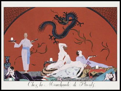 Plakat  Chez la Marchande, Barbier Vintage do Salonu