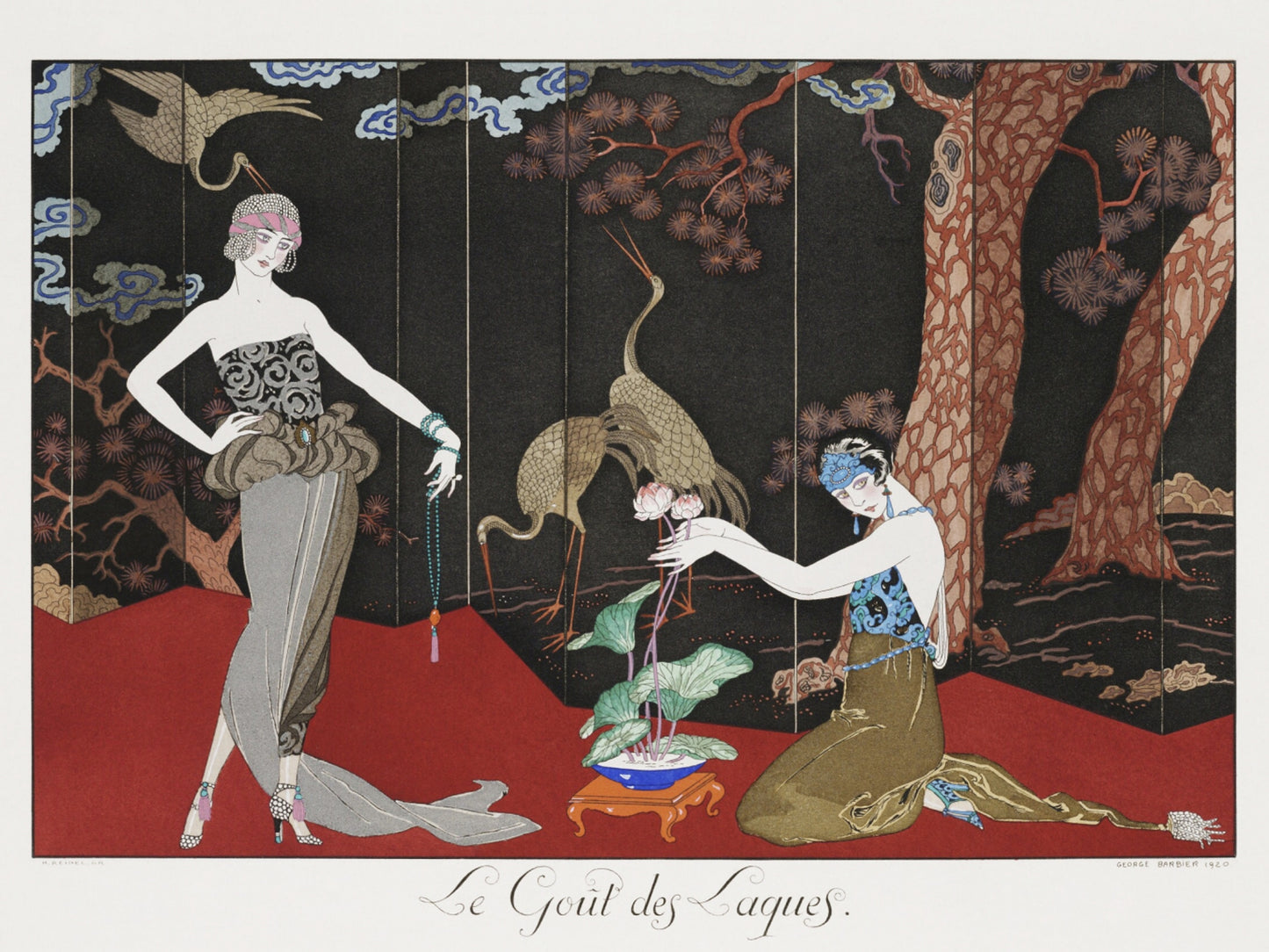 Plakat  Le Gout des Laques, Barbier Vintage do Salonu
