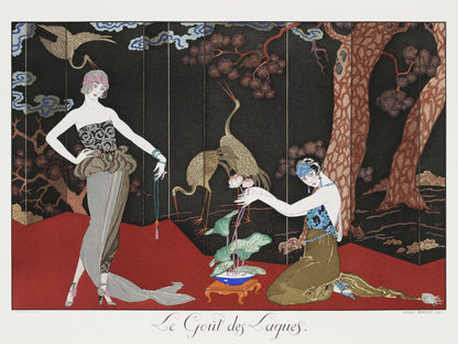 Plakat  Le Gout des Laques, Barbier Vintage do Salonu