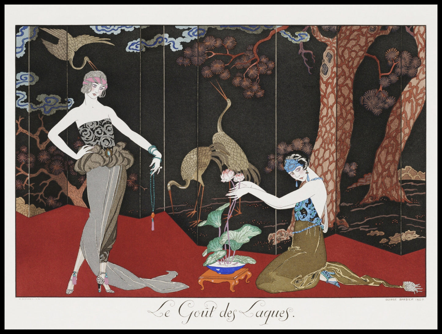 Plakat  Le Gout des Laques, Barbier Vintage do Salonu