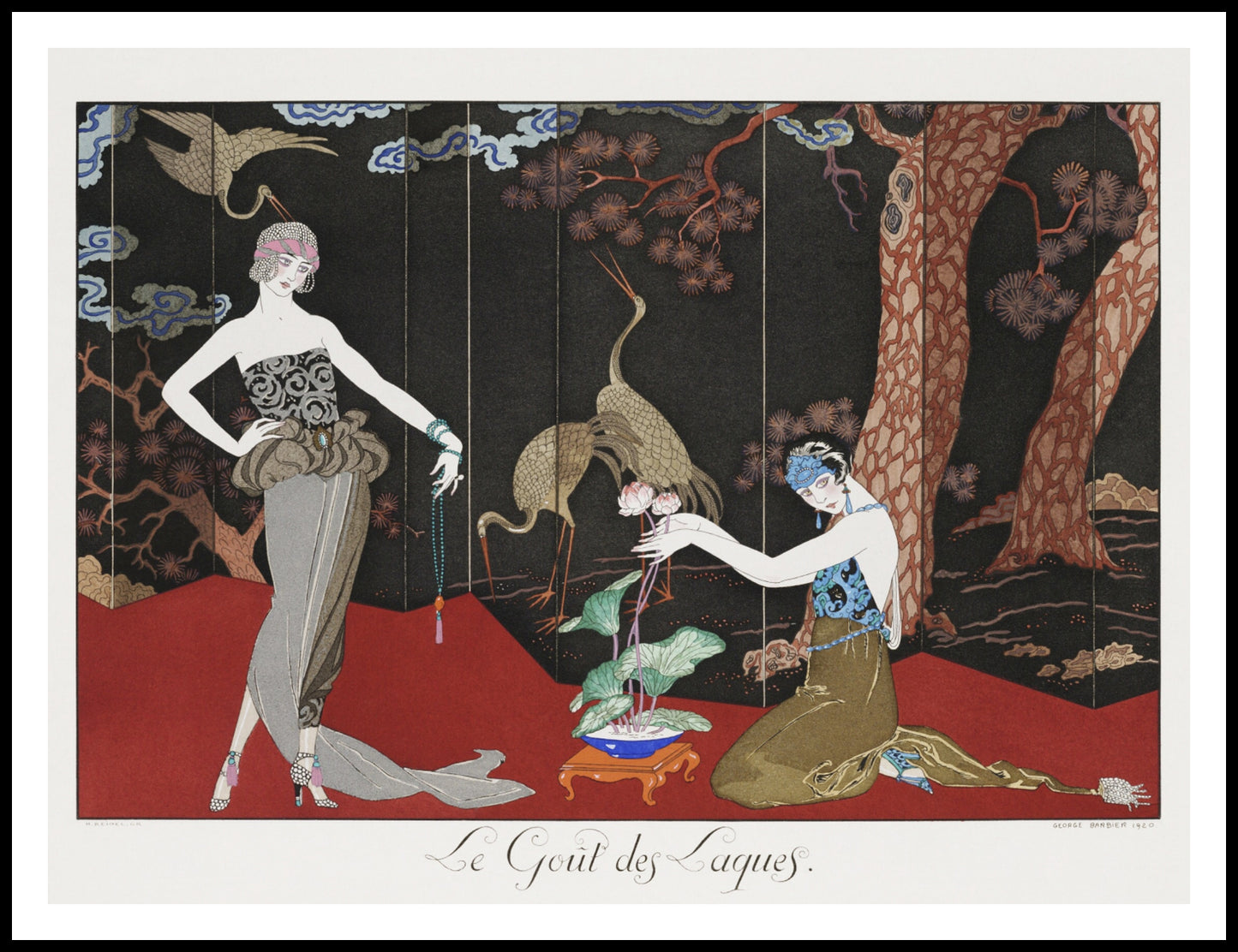 Plakat  Le Gout des Laques, Barbier Vintage do Salonu