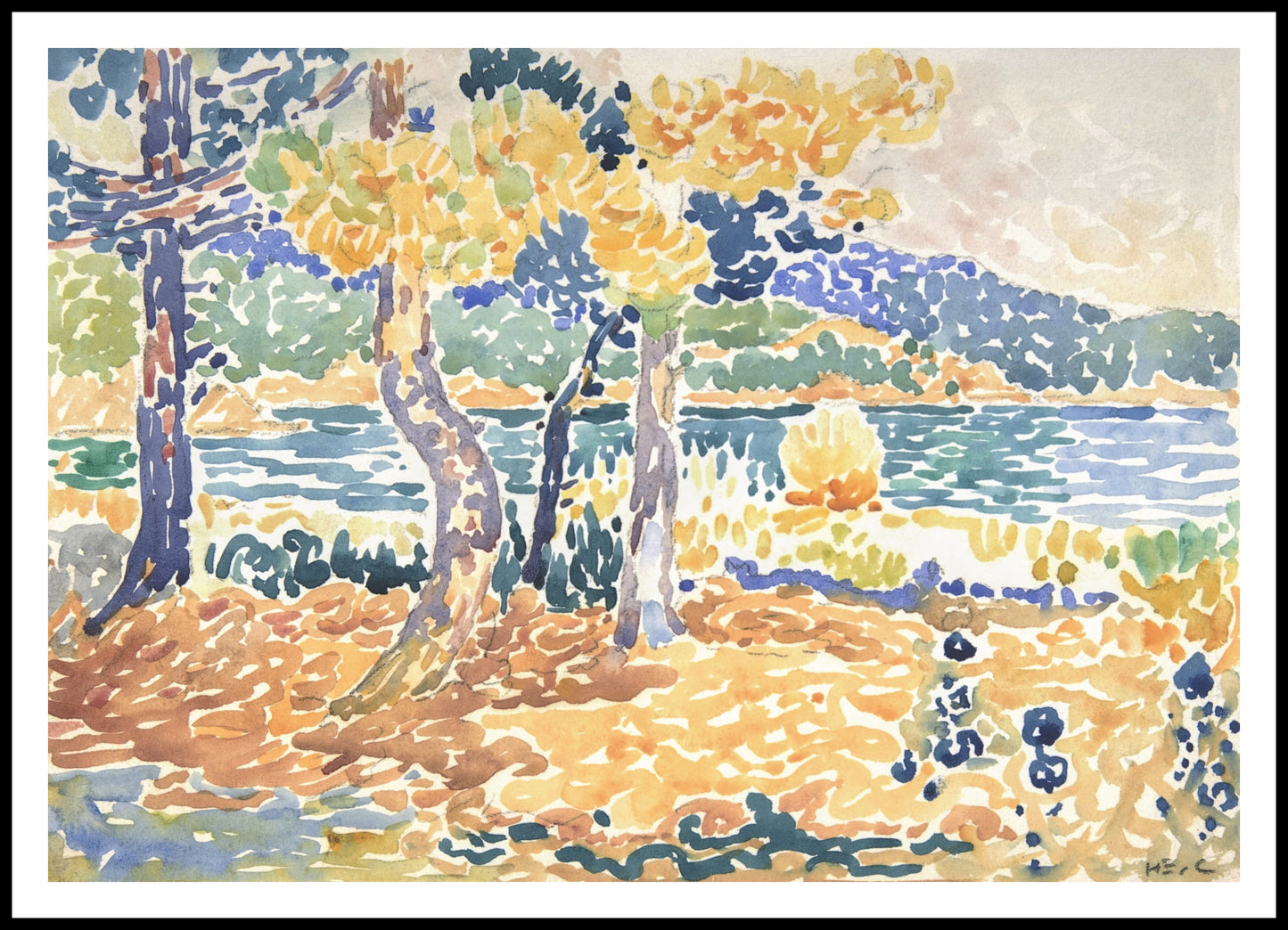 Plakat  Pines, Henri-Edmond Cross Vintage do Salonu