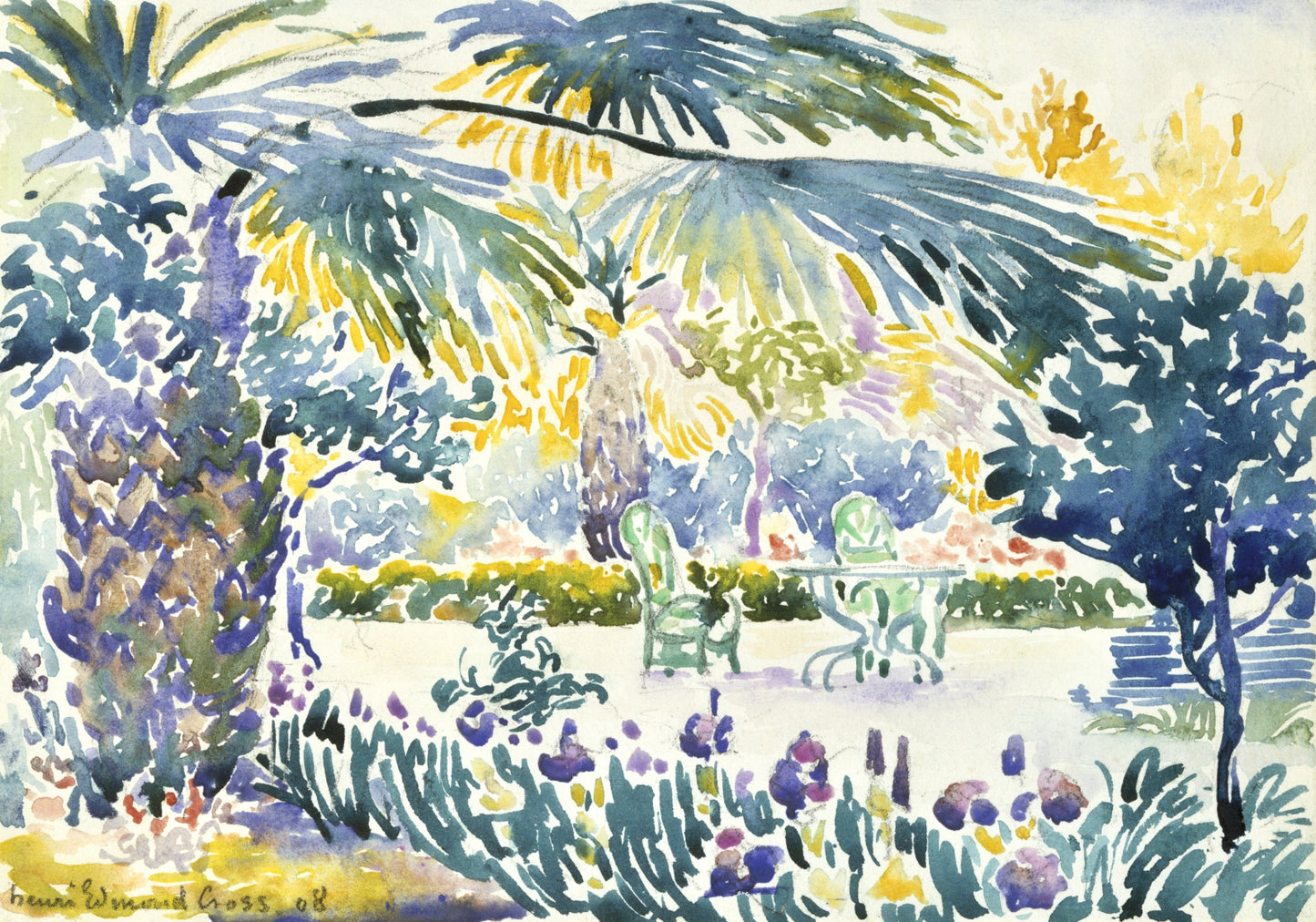 Plakat  Garden, Henri-Edmond Cross Vintage do Salonu