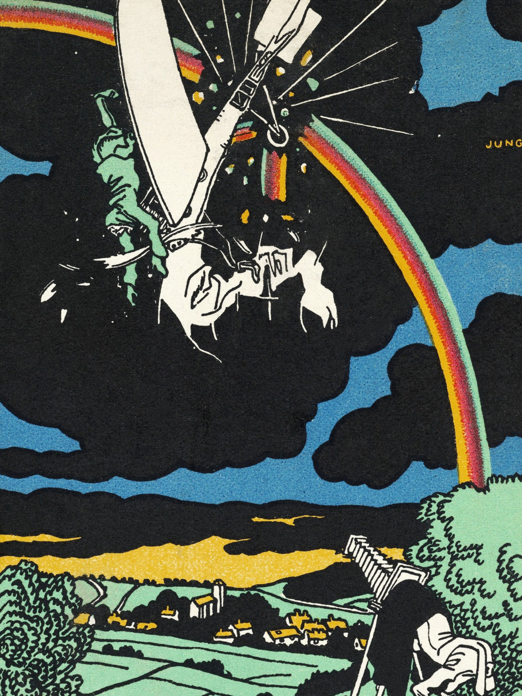 Plakat  Tęczowa Przeszkoda, Moriz Jung Vintage do Salonu