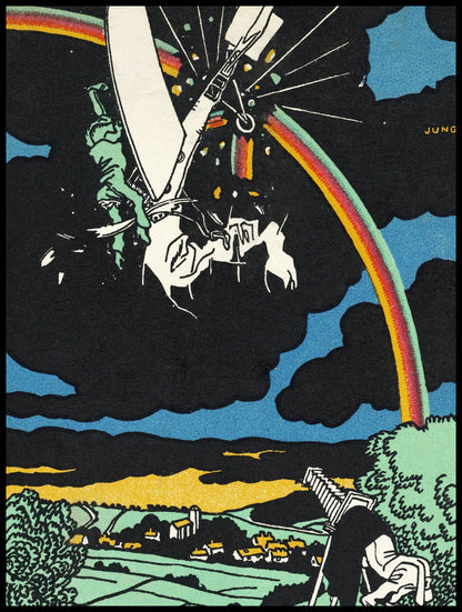 Plakat  Tęczowa Przeszkoda, Moriz Jung Vintage do Salonu