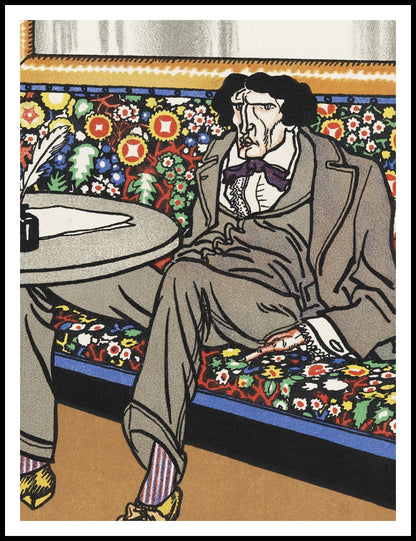 Plakat  Człowiek Literatury, Moriz Jung Vintage do Salonu