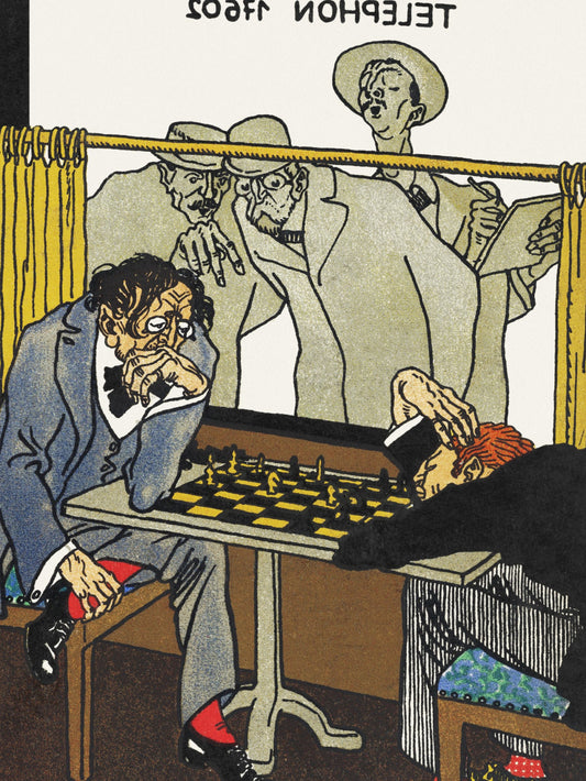 Plakat  Szachiści, Moriz Jung Vintage do Salonu