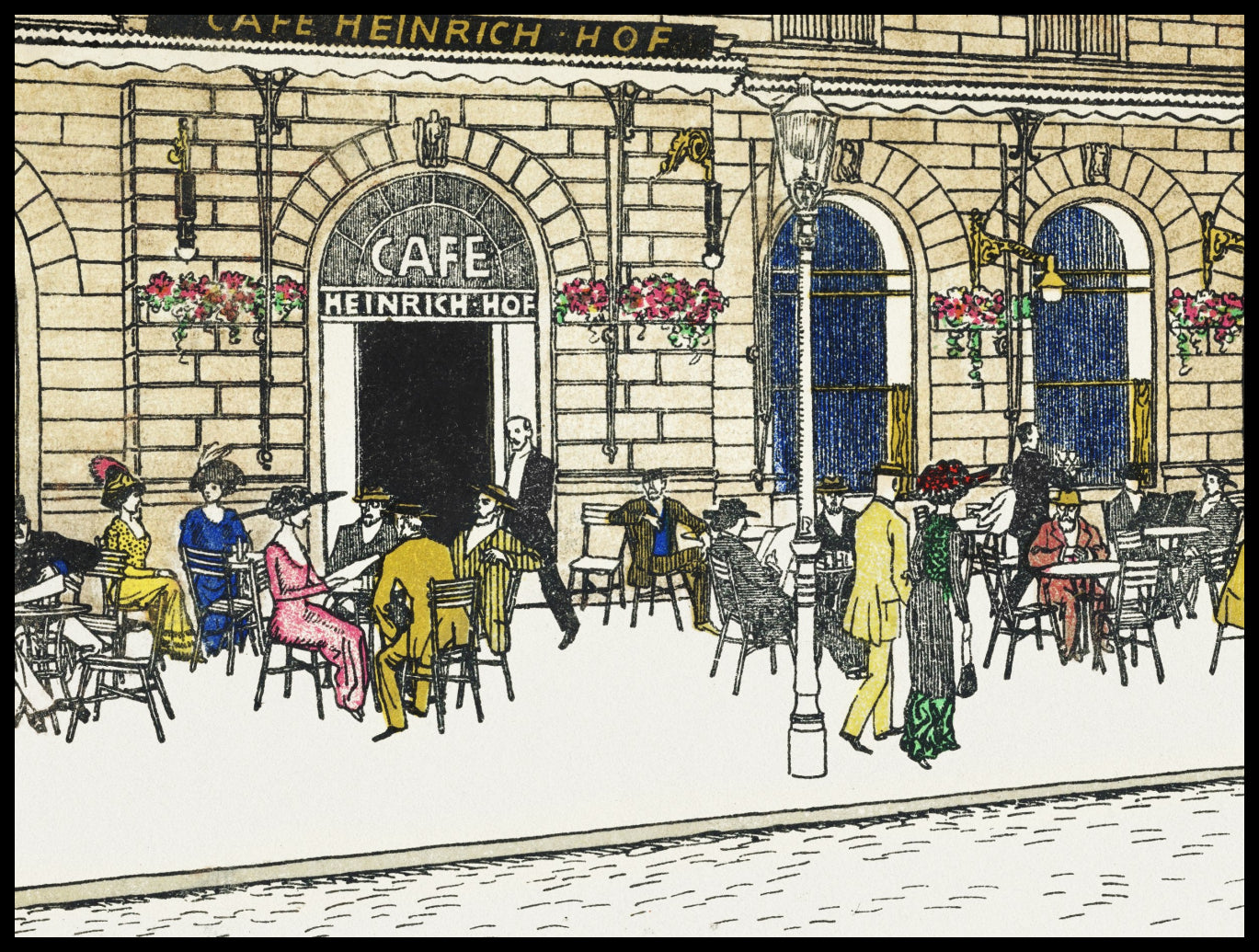 Plakat  Kawiarnia Heinrichhof, Moriz Jung Vintage do Salonu