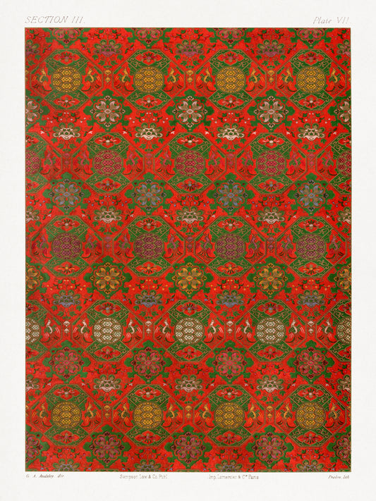 Plakat  Wzór Wachlarza, G.A. Audsley Vintage do Salonu