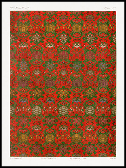 Plakat  Wzór Wachlarza, G.A. Audsley Vintage do Salonu