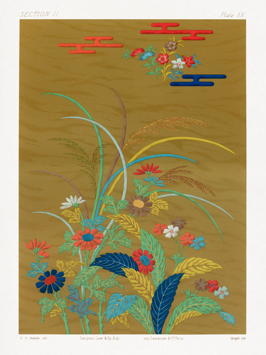 Plakat  Kolorowe Kwiaty, G.A. Audsley Vintage do Salonu