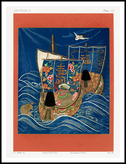 Plakat  Chiński Statek, G.A. Audsley Vintage do Salonu