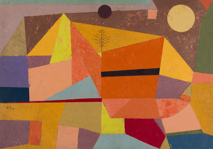 Plakat  Heitere Gebirgslandschaft, Paul Klee Vintage Salon