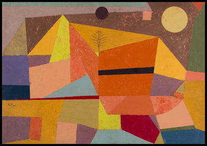 Plakat  Heitere Gebirgslandschaft, Paul Klee Vintage Salon