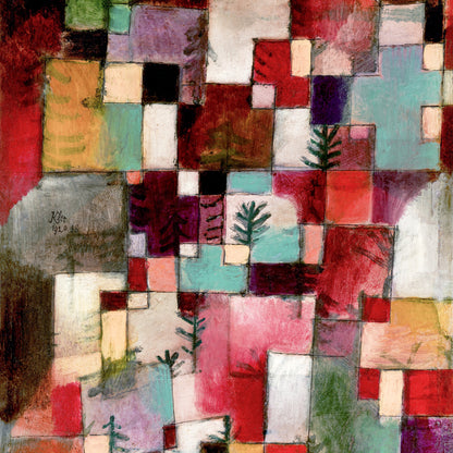 Plakat  Red Green, Paul Klee Vintage do Salonu