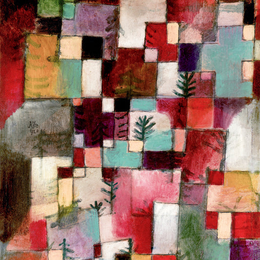 Plakat  Red Green, Paul Klee Vintage do Salonu