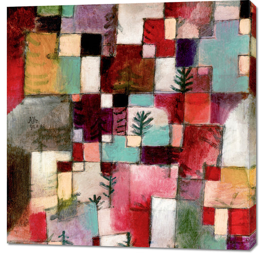 Obraz  Red Green, Paul Klee Vintage do Salonu