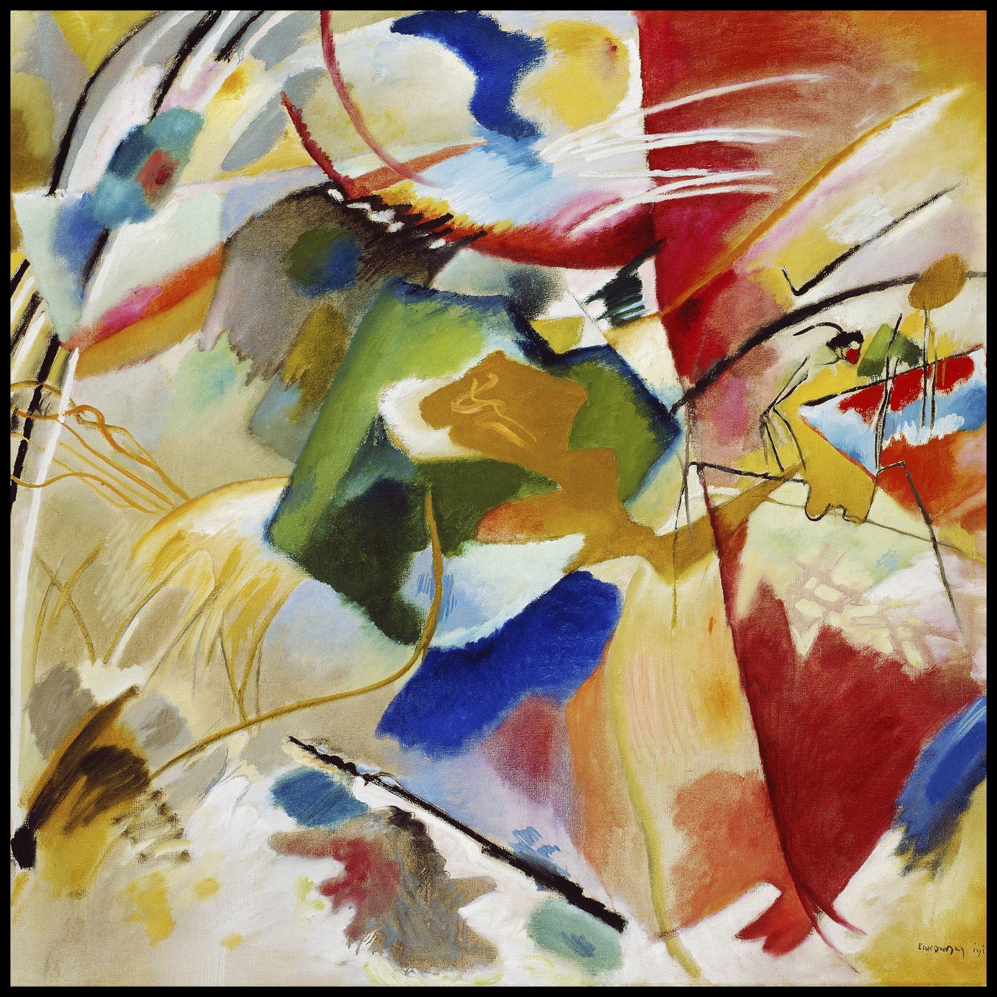 Plakat  Painting with Green Center, Wassily Kandinsky