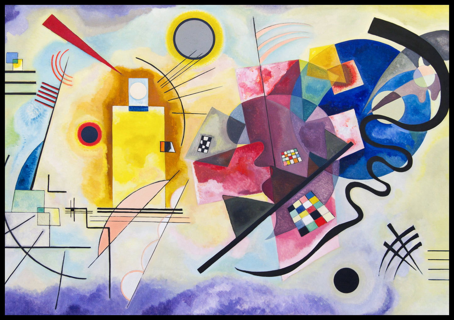 Plakat  Yellow-Red-Blue, Wassily Kandinsky Vintage Salon