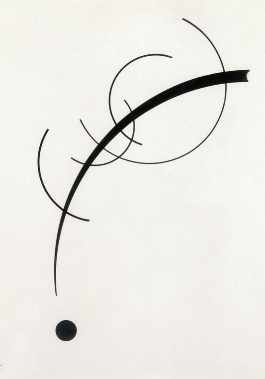 Plakat  Free Curve to the Point,  Wassily Kandinsky Vintage