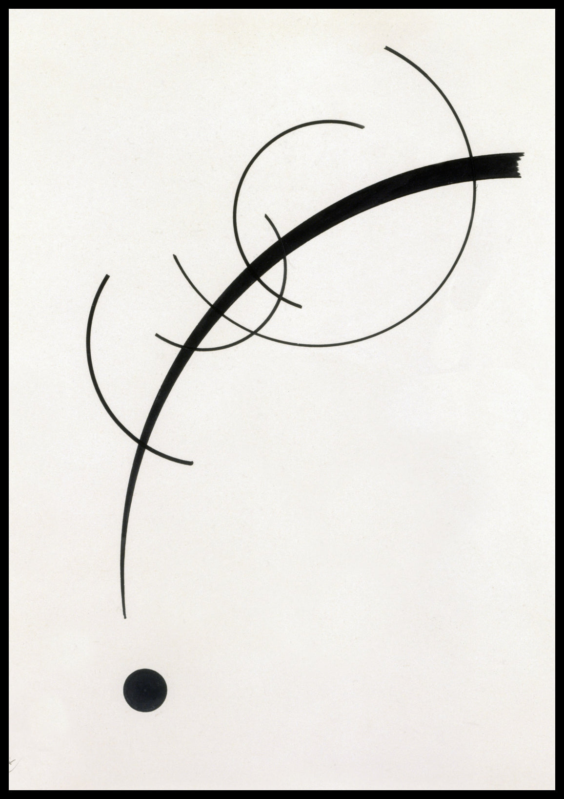 Plakat  Free Curve to the Point,  Wassily Kandinsky Vintage