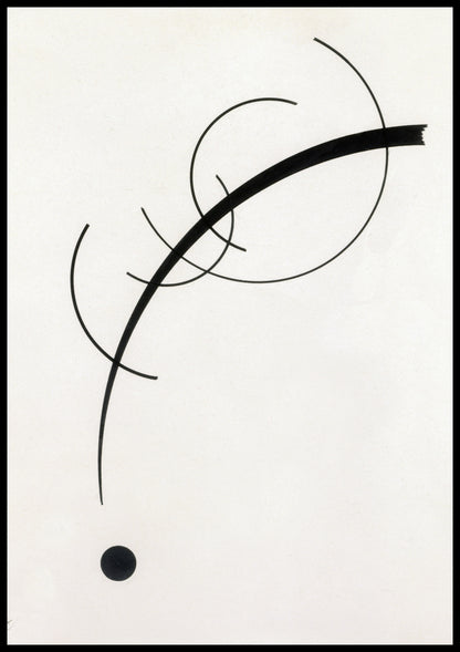 Plakat  Free Curve to the Point,  Wassily Kandinsky Vintage
